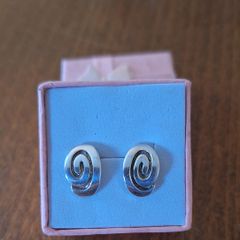 Sterling Silver Earrings Scroll
