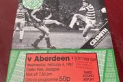 Old 1987 Celtic match Program v Aberdeen