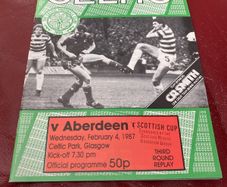 Old 1987 Celtic match Program v Aberdeen