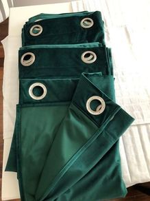 Forest Green Velven Designer Curtains. Spain. Perfect conditions.