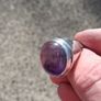 Early Twentieth Century Sterling Silver Amethyst Ring (14g) Image 6