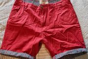 Red Denim/Chino Shorts
