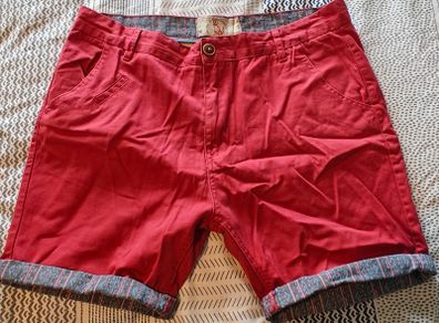 Red Denim/Chino Shorts