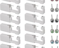 NEW SALE | 12 Packs Ear Piercing Gun Kit Self Ear Nose Piercing Gun Kit, No Pain Safety Nose Piercing Gun Kit