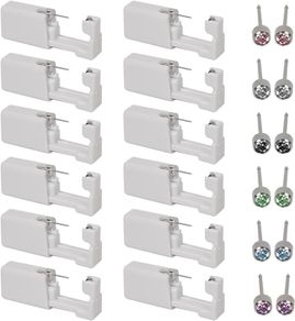 NEW SALE | 12 Packs Ear Piercing Gun Kit Self Ear Nose Piercing Gun Kit, No Pain Safety Nose Piercing Gun Kit