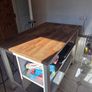 Kitchen island and high stools Image 5