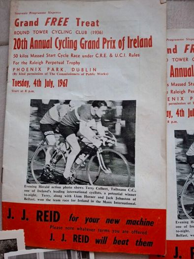 Vintage Cycle Race Tour De France MEMORABILIA PHOTOS &, Negatives ,  FOOD BAG , PROGRAMMES phoenix Park Dublin 1961 , Even 1962 Licenses of a competitor   LAST ONE OF TWO SETS  !