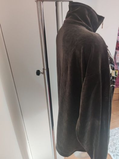 Dark brown/black velvet Kaja zipped jumper size XXXL UK20/22 Perfect condition Postage included