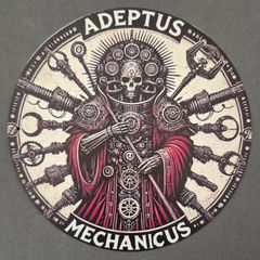 Vintage Style metal sign, WARHAMMER 40K, Adeptus Mechanicus.