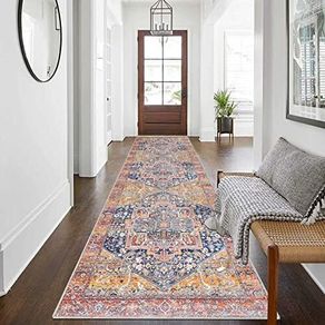 Large Vintage Runner Rugs Non-Slip 65x300cm Low Pile Non Shedding Carpet