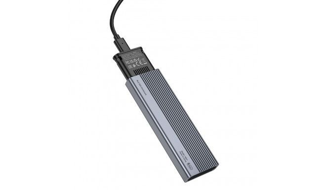 HOCO enclosure for M.2 SATA SSD drives M key B+M key up to 4TB USB A USB3.2 / 6GBps HB47 Metal