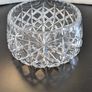 Vintage Heavy Cut Crystal Rose Bowl Diamond Star Pattern 19cm Image 5