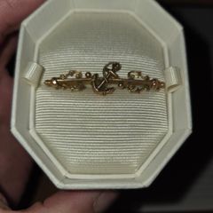 9ct Gold Anchor Bar Brooch
