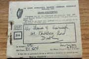 Rare Irish 1950 motor spirit ration book. Full book
