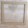 Original IKEA BESTA cabinet door/front panel in discontinued natural oak finish with clear glass centre. Image 8