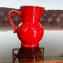 Vintage Emile Henry Bright Red Milk Jug French Farmhouse Kitchen Decor or Bud Vase Image 2