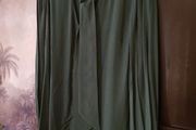 M&amp;S green shirt, blouse, tie neck, size 8, NEW