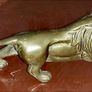 Antique solid brass/bronze lion Image 2