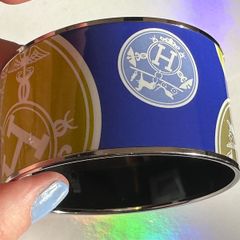Hermes wide enamel bracelet