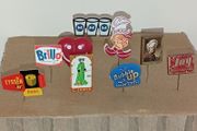 Collection Of Stick Pin Badges Advertising Etc