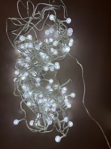100 White Berry Crackle Lights