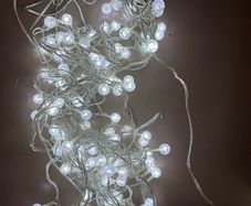 100 White Berry Crackle Lights
