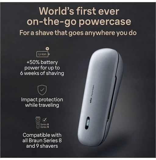 Braun Powercase For Electric Razors For Men, Compatible With Braun Series 9 Pro, Series 9 And Series 8 Electric Shavers