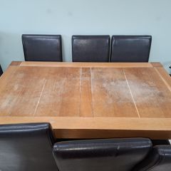solid wood dining table