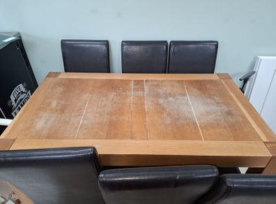 solid wood dining table
