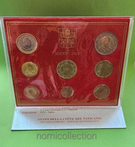 Vatican City 2015 year Brilliant Uncirculated Euro coin set.