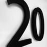 1PC Floating House Number Doorplate Acrylic Mailbox Sign Home Address Plaque Number Sign Plate 0-9  Matte Black Floating House Number Sign Image 3