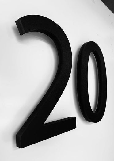 1PC Floating House Number Doorplate Acrylic Mailbox Sign Home Address Plaque Number Sign Plate 0-9  Matte Black Floating House Number Sign