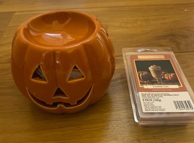 Pumpkin Wax Burner and Pumkin Chai Wax Melts