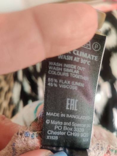 M&S Collection floral linen pants size UK14 Regular EU42 Regular Postage included