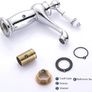 Luxury Victorian Basin Mixer Taps Chrome Mono Bathroom Cloakroom Sink Tap Hot and Cold Classic Faucet (Chrome) Image 4