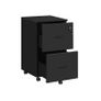 Lockable Mobile Filing Cabinet with 2 Drawers on Wheels  A4 Image 7