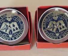2 x 1960s Munster & Leinster Bank savings boxes pre-decimal 'New Old Stock' FREEPOST