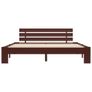Bed Frame Dark Brown Solid Pine Wood 160x200 cm Image 4
