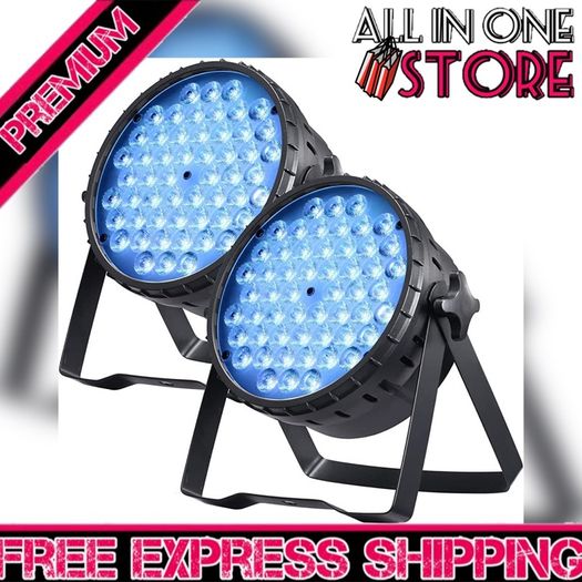 Stage Lights Strobe Lights LED Par Lights 54x3W LED RGB, DMX512/Sound Activated DJ Lights Strobe/Wash Lights for Wedding, Club, Party, Concert Bars Show 2 Packs (FREE SHIPPING)