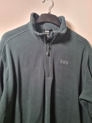 Mens Helly Hansen Polartec Fleece Top Quarter Zip Green Size Xxl Double Extra Large