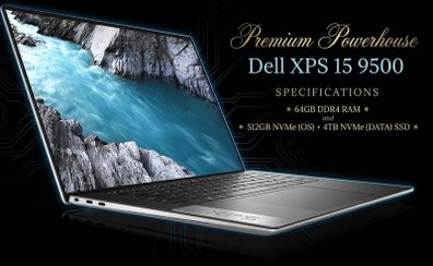 Dell XPS workstation with 64GB RAM, 4.5TB SSD + Docking station