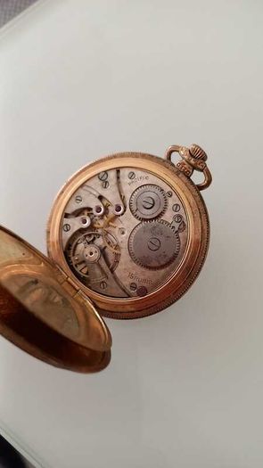 Vintage Temeraire Geneve Remontoir Ancre Ligne Droite 15 Rubis Pocket Watch