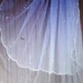 2 Tier Sequined and Crystal Elbow length Veil Image 3