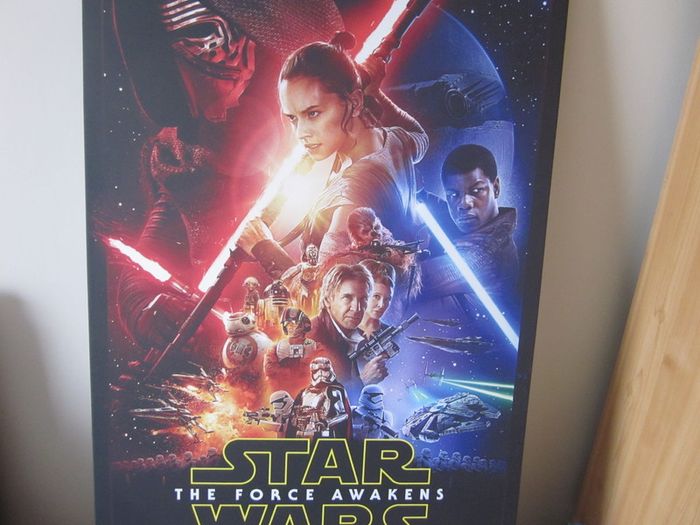 Large Star Wars The Force Awakes Print on Canvas Poster New