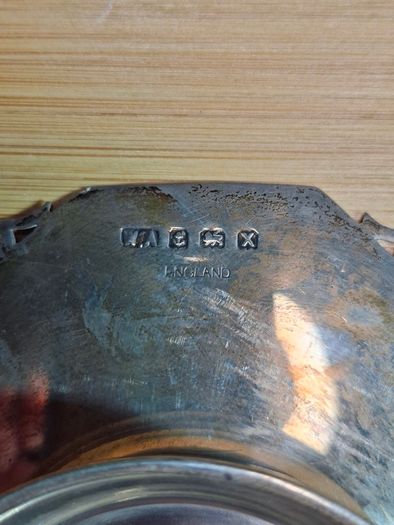 Antique Silver scrollwork footed dish. Hallmarked Birmingham