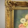 Rich Floral Still Life Ornate Framed Oil Painting Image 2
