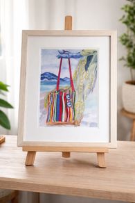 While She Swims Original Watercolour Painting