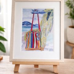 While She Swims Original Watercolour Painting