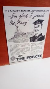 Irish Navy 1955 Recruitment Notice Poster Ireland