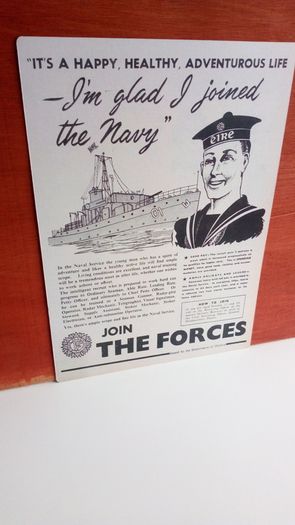Irish Navy 1955 Recruitment Notice Poster Ireland